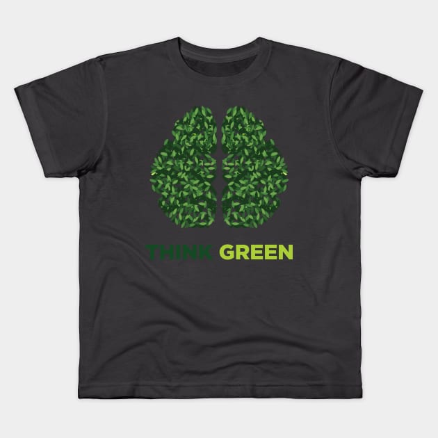 Think Green Kids T-Shirt by Brash Ideas